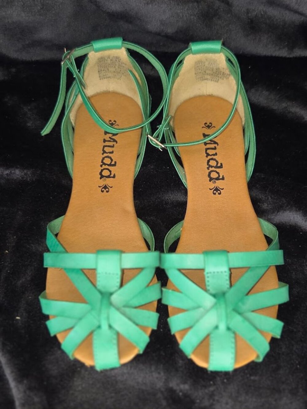 Mudd Green Strappy Gladiator Sandals Women's Size 8 Mint/aqua/teal color
